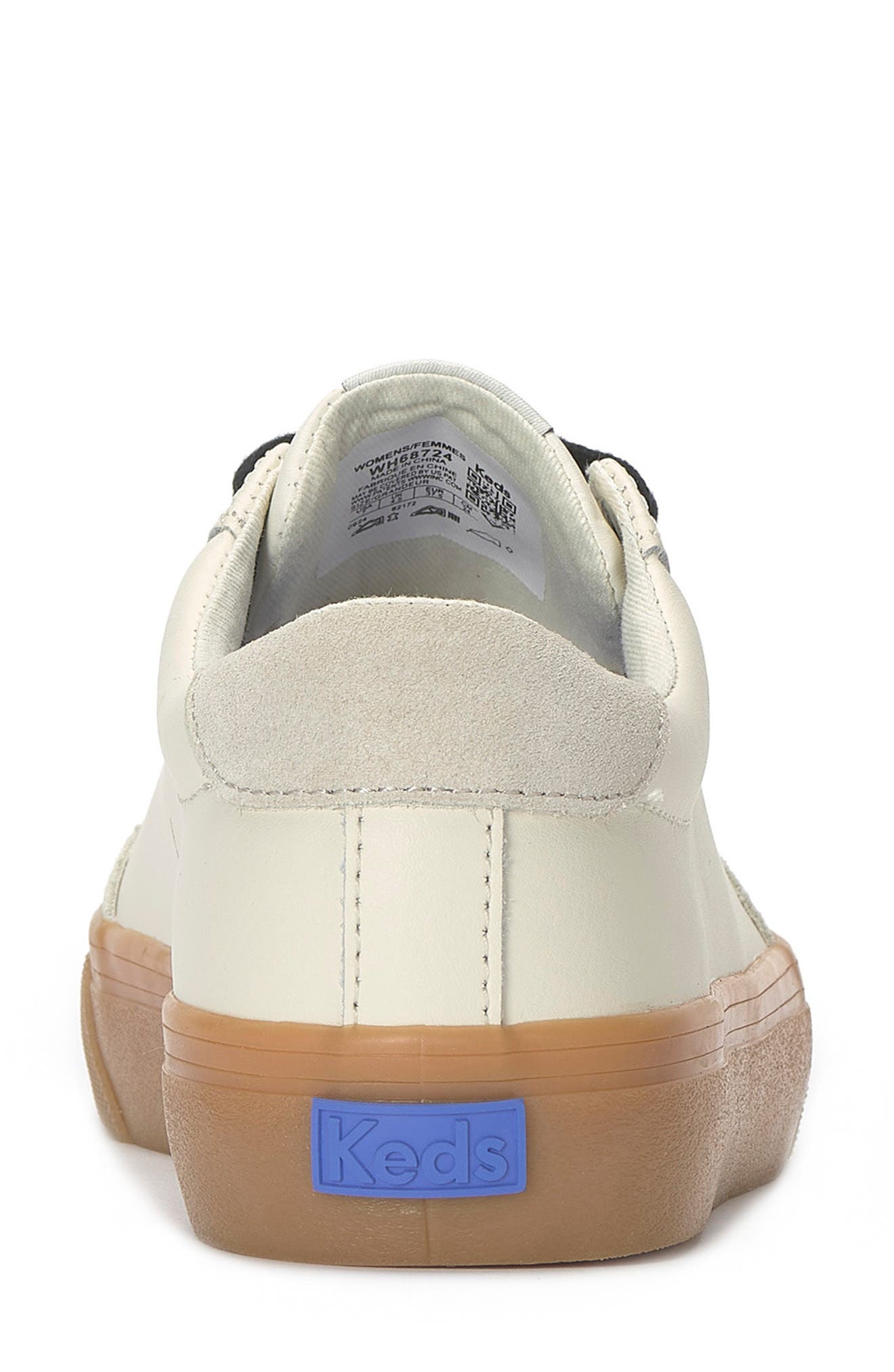 Keds<sup>®</sup> Jump Kick T-Toe Sneaker, Alternate, color, Egret/ Oatmeal