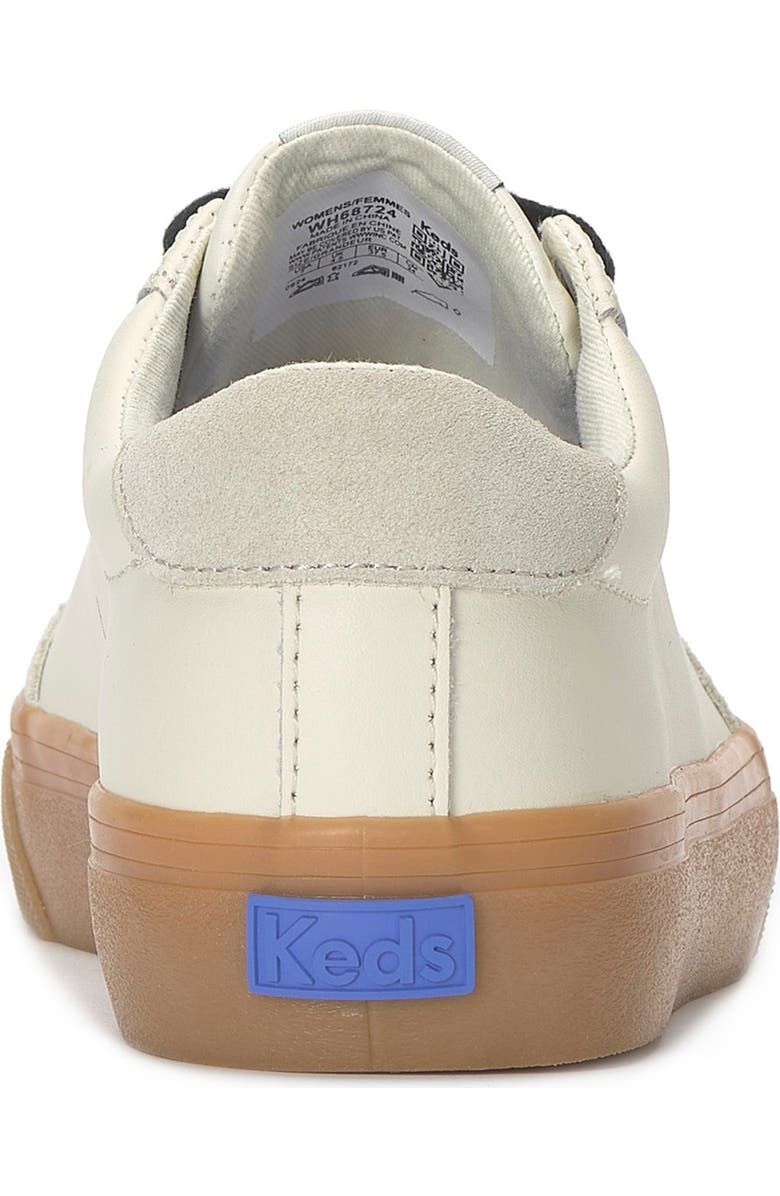 Keds<sup>®</sup> Jump Kick T-Toe Sneaker, Alternate, color, Egret/ Oatmeal