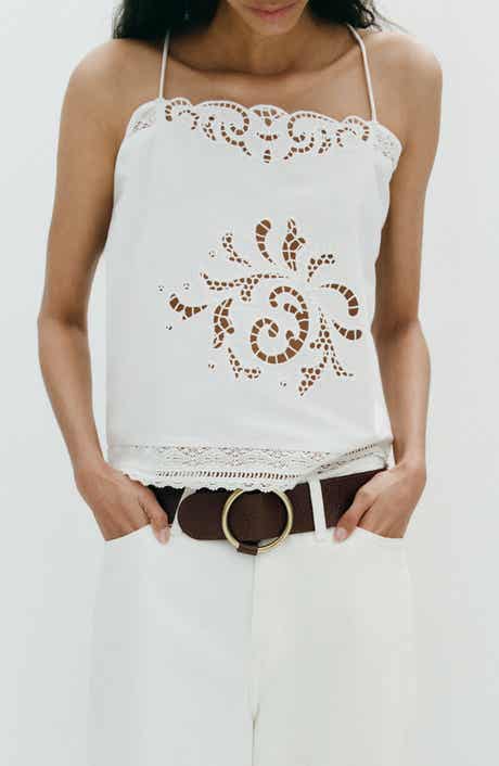 Floral Broderie Anglaise Top