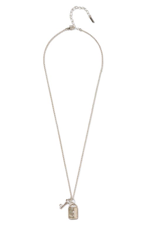 Chan Luu Mini Padlock Pendant Necklace In Silver