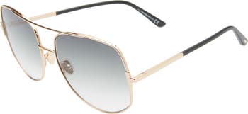 Lennox 62mm Oversize Aviator Sunglasses