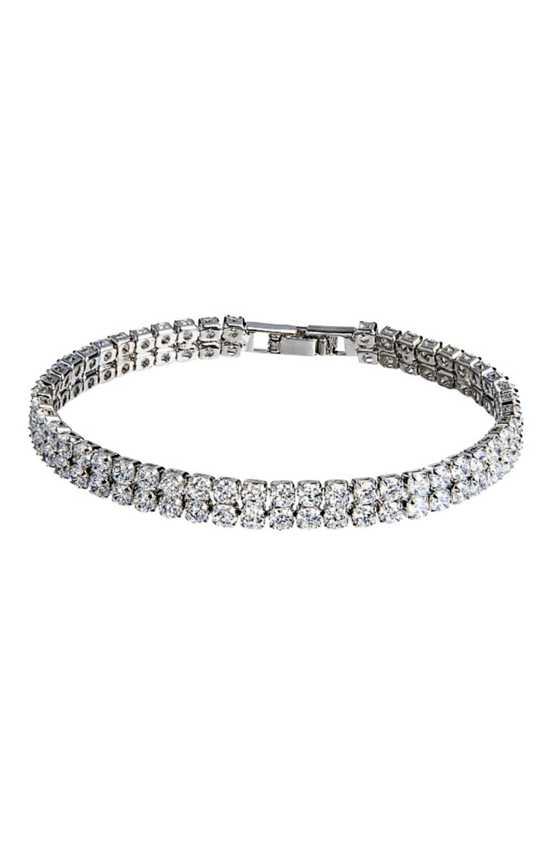 DLORIA Two Row Tennis Bracelet, Main, color,