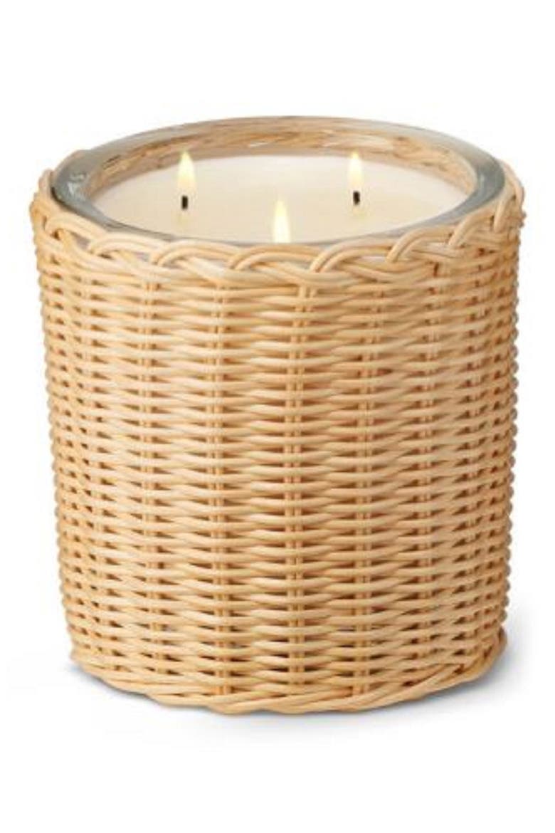 Tulia Wicker Uzès Tuberose Candle, Alternate, color, NATURAL