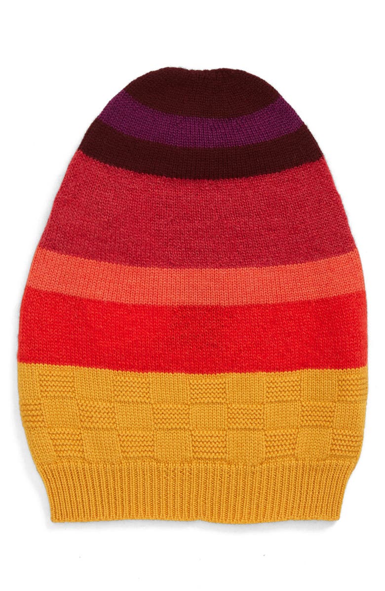 Wales Bonner Mixed Stitch Stripe Merino Wool & Mohair Blend Beanie, Main, color,