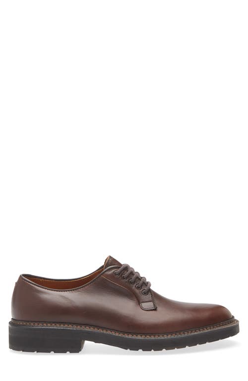 Alden Shoe Company Alden Plain Toe Blucher In Brown Aniline