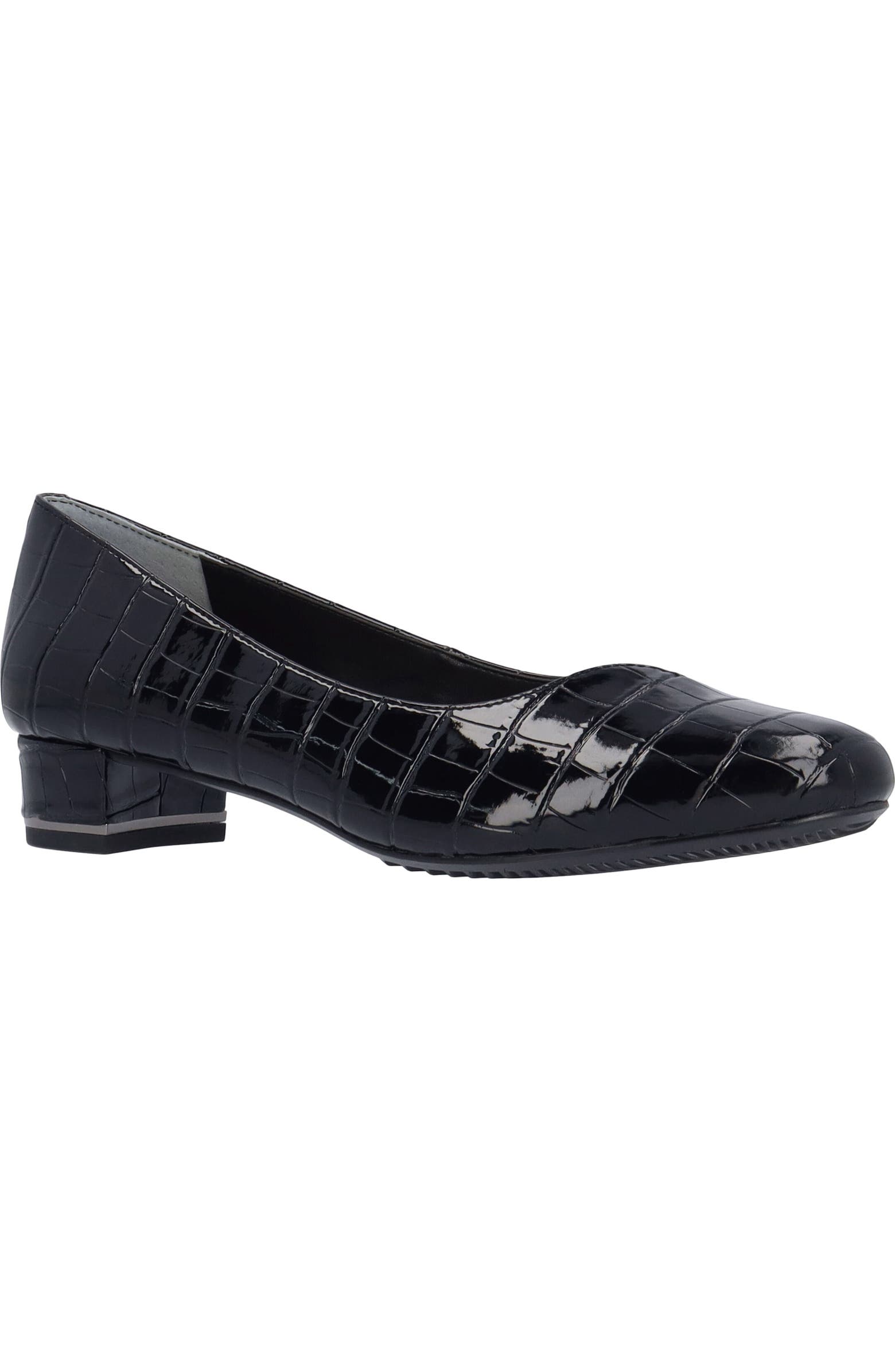 J. Reneé Bambalina Croc Embossed Block Heel Pump (Women) | Nordstrom