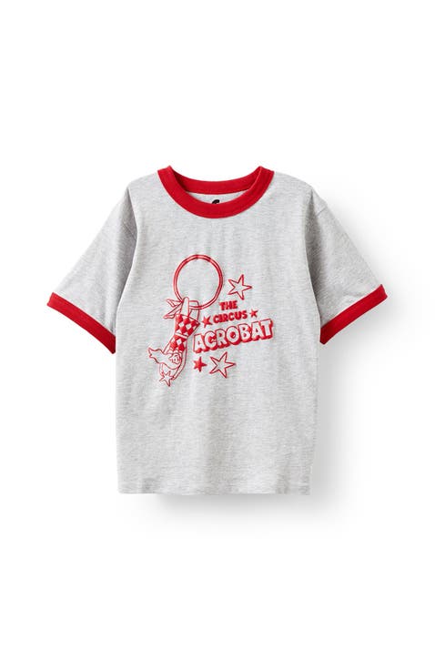 Kid's Poppy Oversize Graphic Print Tee
