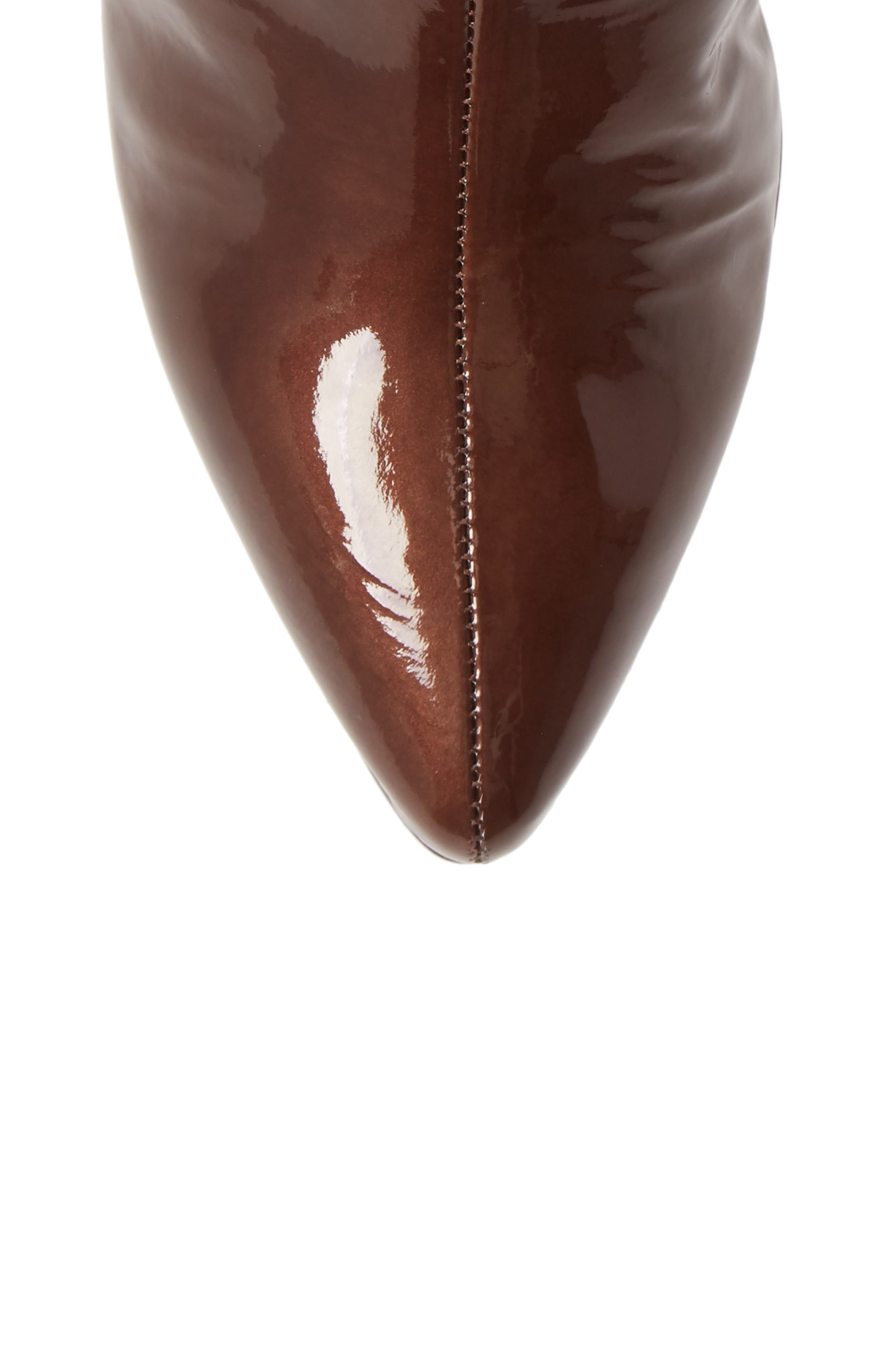 Mya Pointy Toe Bootie, Alternate, color, BROWN LEATHER