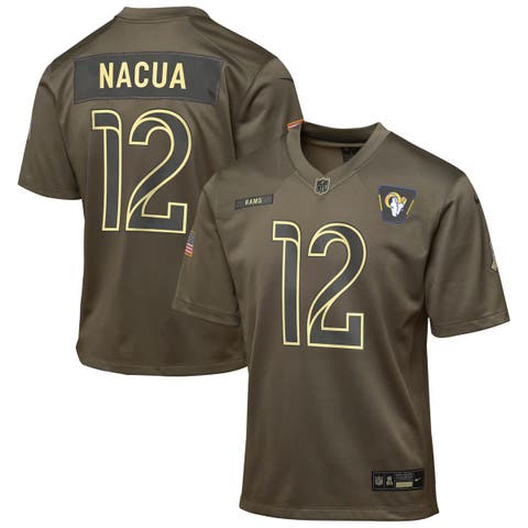 Youth Nike Puka Nacua Olive Los Angeles Rams 2025 Salute to Service Game Jersey