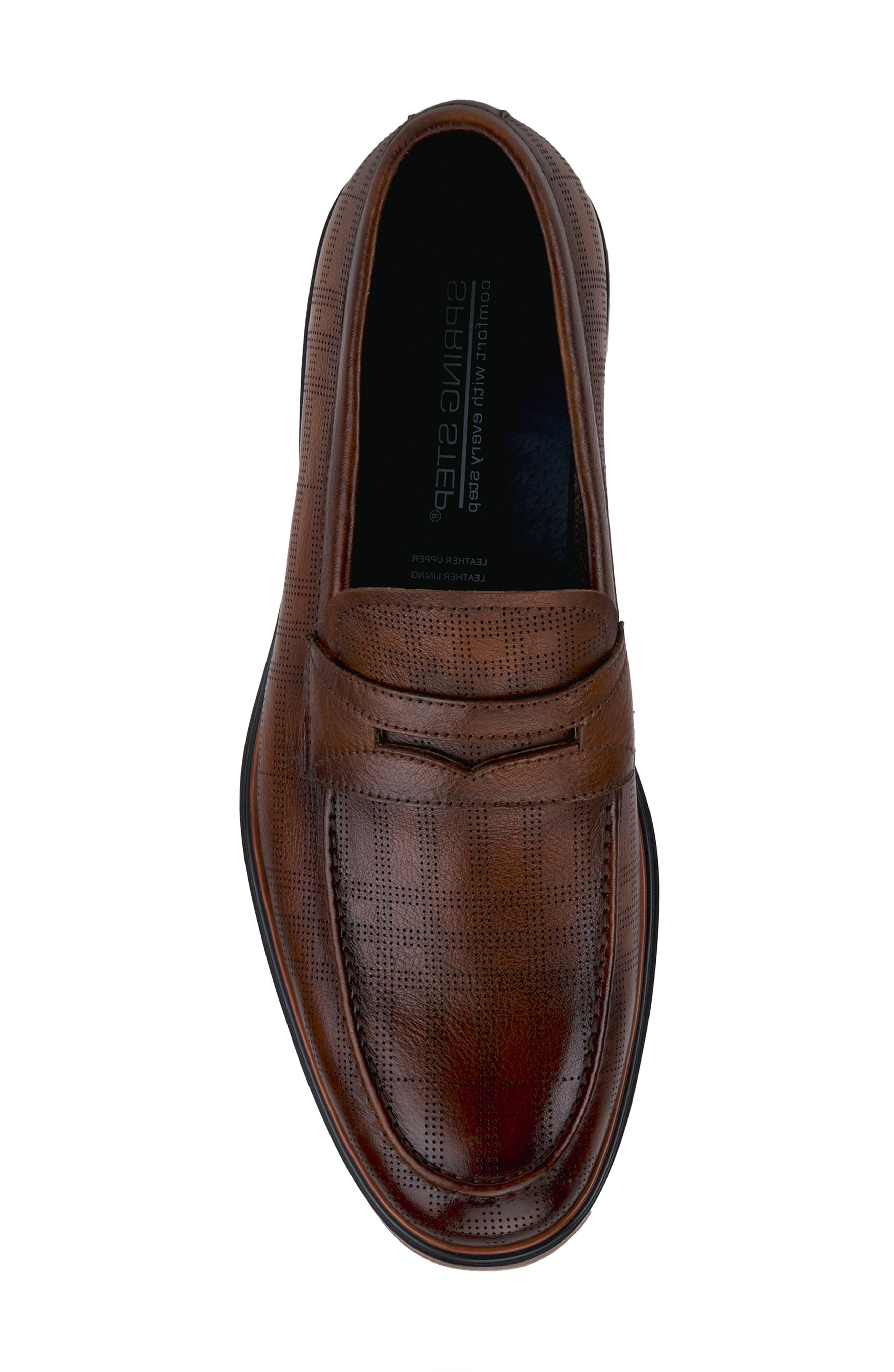 Spring Step Brando Leather Penny Loafer, Alternate, color, Cognac