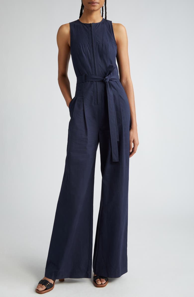 Ulla Johnson Marin Wide Leg Cotton Jumpsuit, Main, color, 