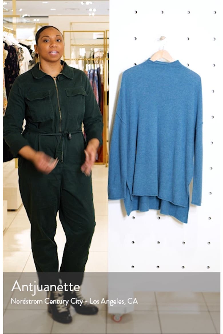 Elevate Oversize Wool & Cashmere Mock Neck Pullover video
