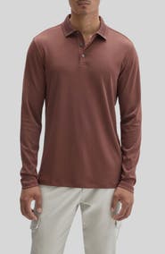 Robert Barakett Georgia Long Sleeve Pima Cotton Polo