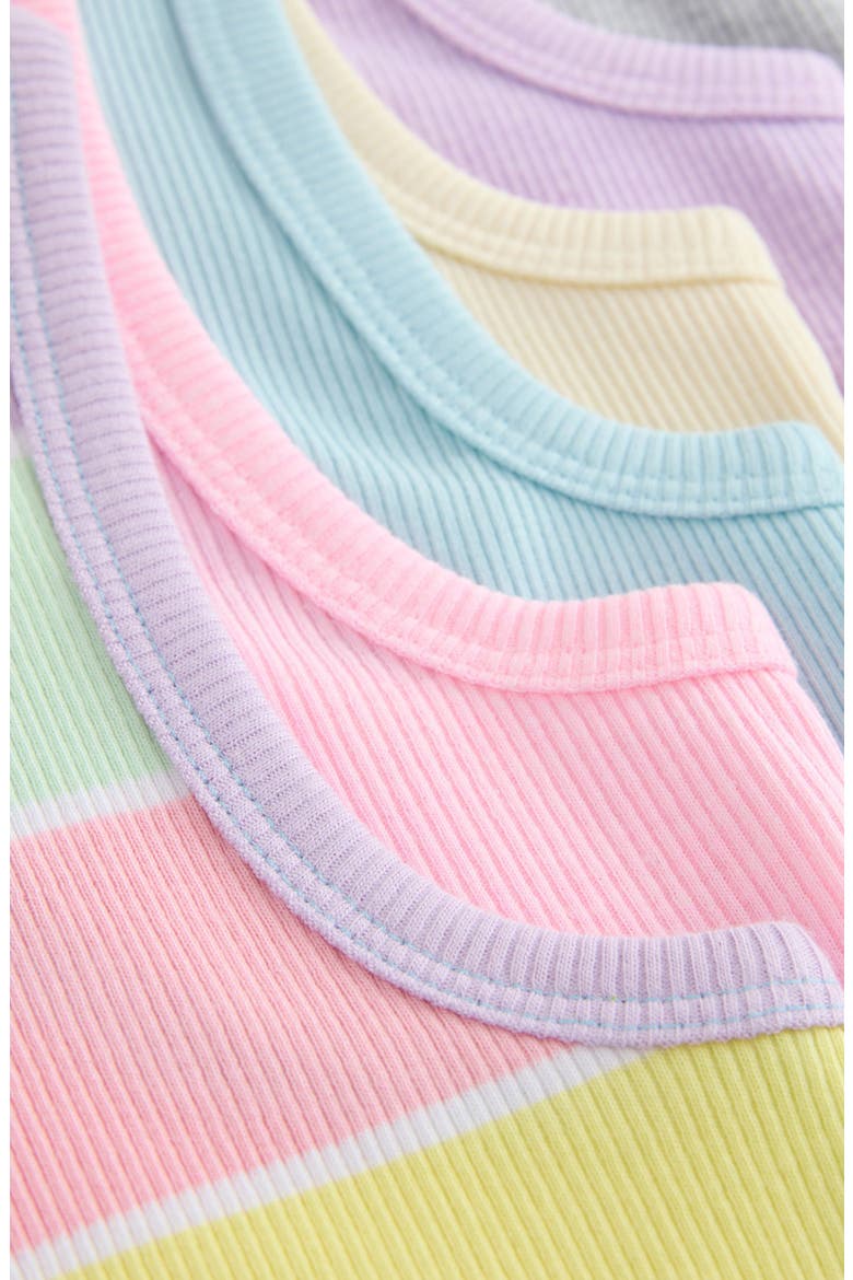Kids' 7-Pack Rib Tanks, Alternate, color, MULTI