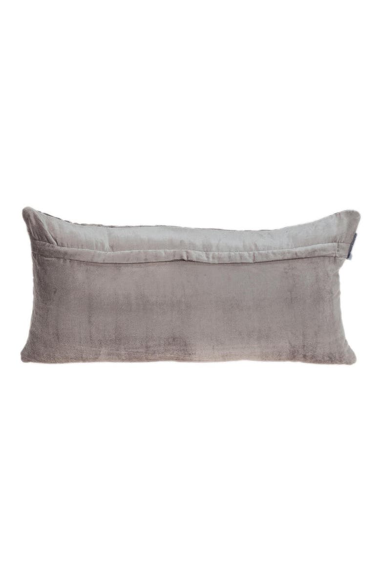 Reta Velvet Throw Pillow, Alternate, color, TAUPE