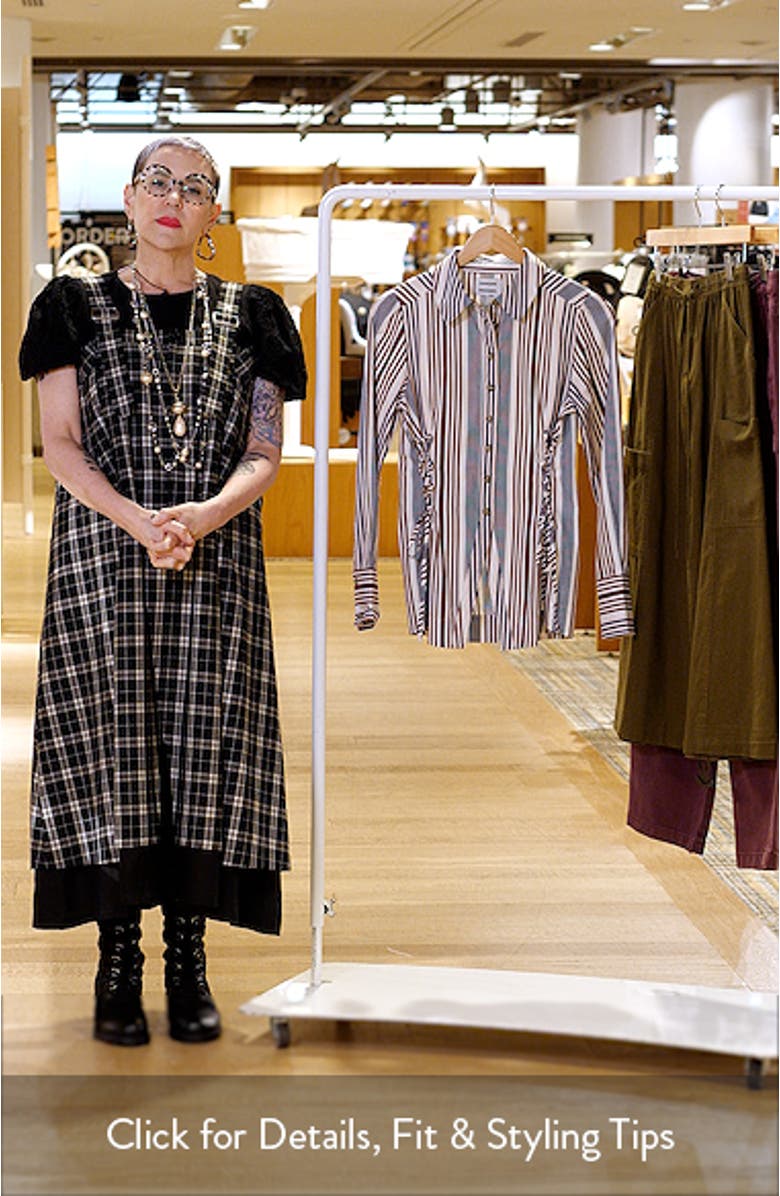 Jilla Stripe Lace-Up Button-Up Shirt, sales video thumbnail