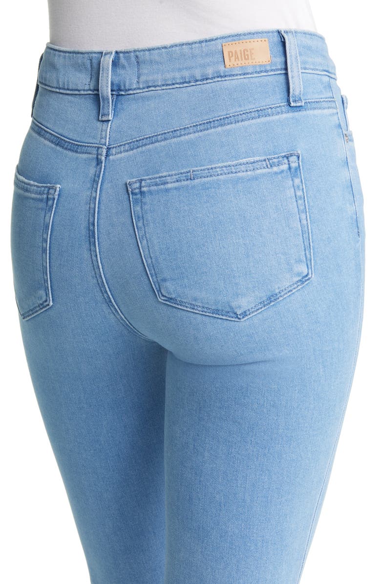 PAIGE Claudine High Waist Raw Hem Ankle Flare Jeans, Alternate, color, Whamydest