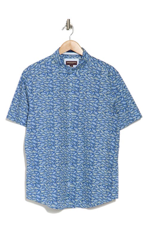 Johnston & Murphy Short Sleeve Cotton Button-down Shirt