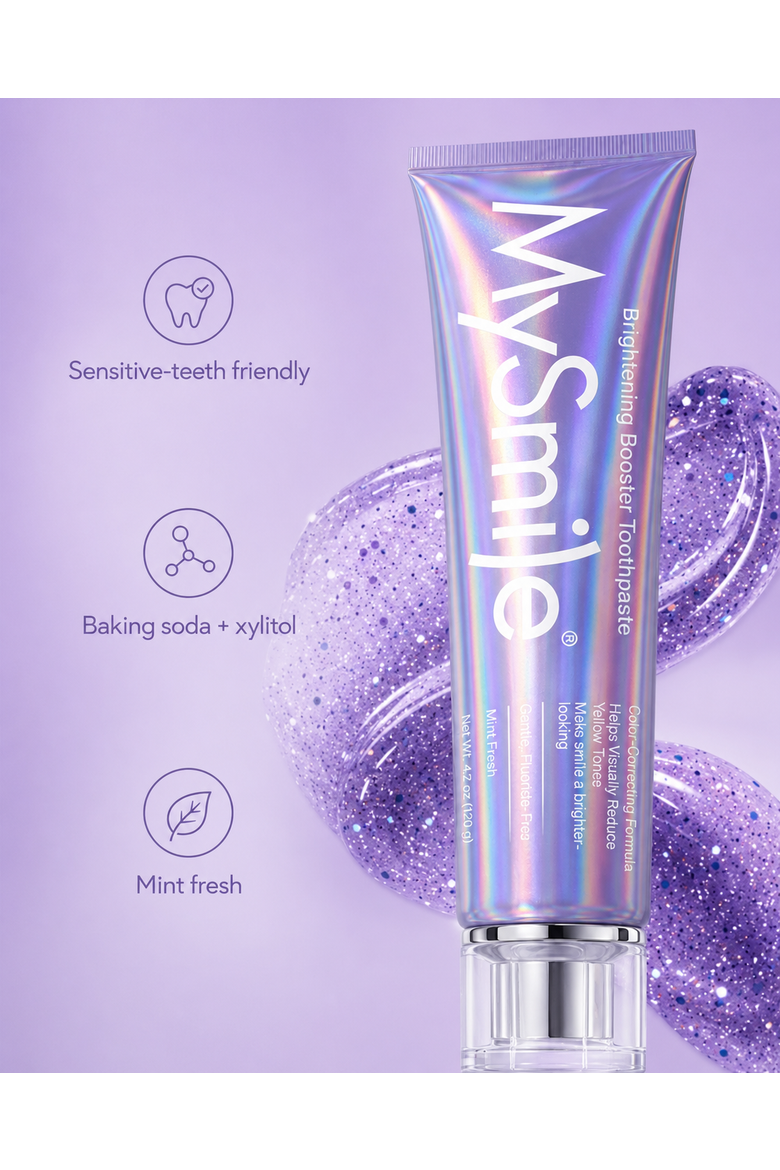 Purple Whitening Hydroxyapatite Toothpaste for Sensitive Teeth, Alternate, color, Purple