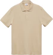 MANGO Relaxed Cotton Piqué Knit Polo