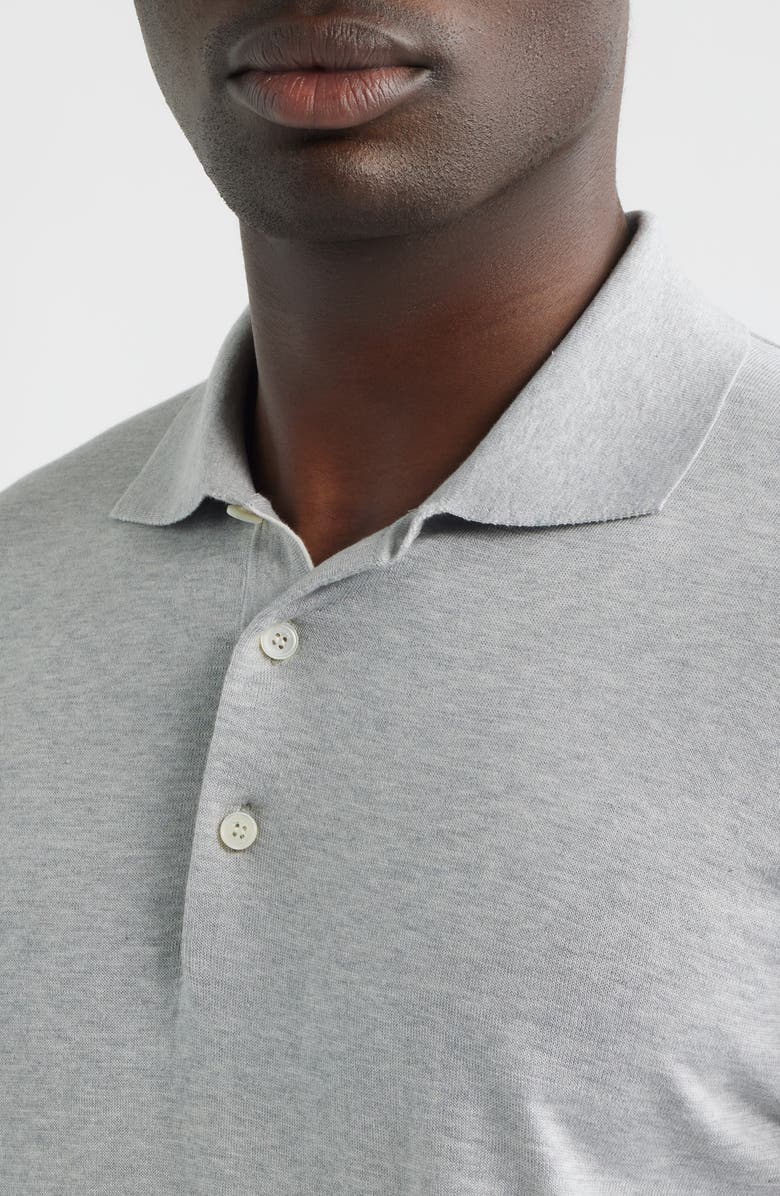 Peter Millar Crown Crafted Mariner Polo Sweater, Alternate, color, British Grey