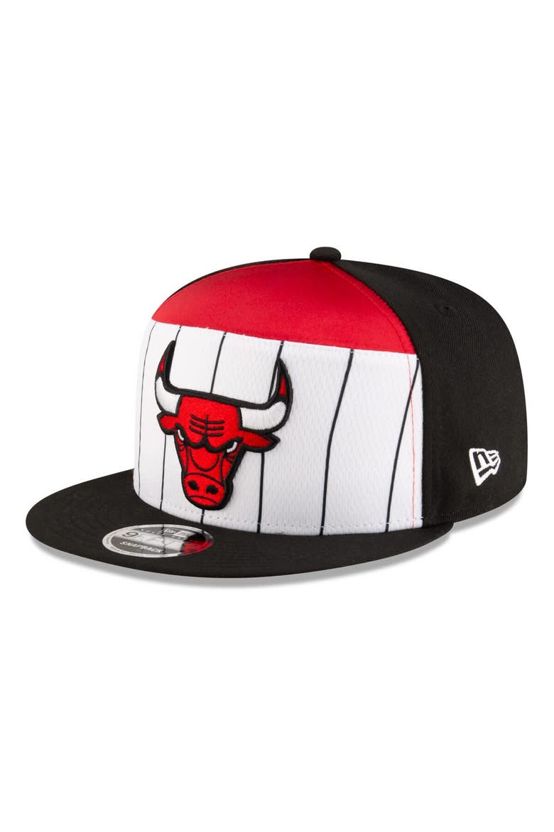 Men's New Era  White/Black Chicago Bulls 2025 NBA Tip Off Split Panel 9FIFTY Snapback Hat, Alternate, color, White