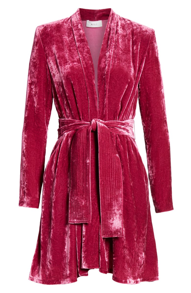 A.L.C. Kiera Crushed Velvet Minidress, Alternate, color,