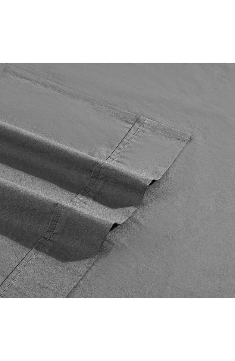 Calvin Klein 200 Thread Count Cotton Percale Sheet Set, Alternate, color, Graphite