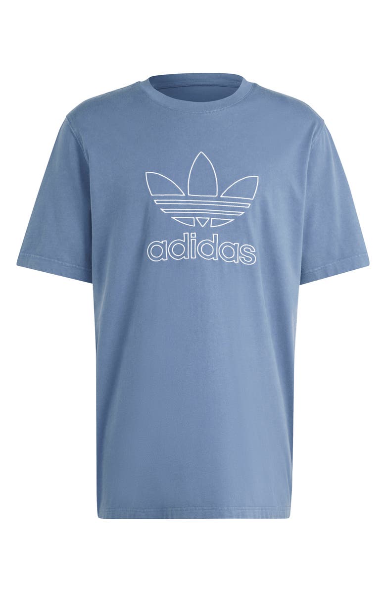 adidas Adicolor Oversize Embroidered Trefoil Outline T-Shirt, Alternate, color, 