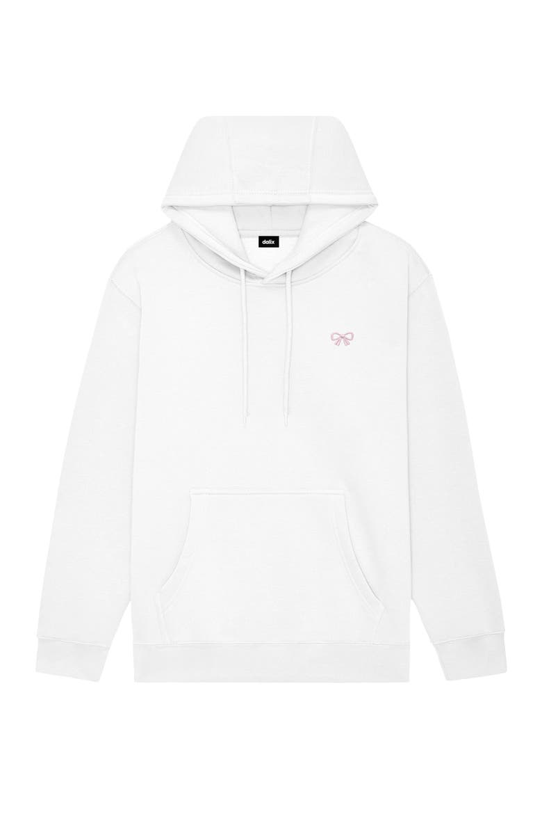 Bow All Day Midweight Hoodie, Main, color, White
