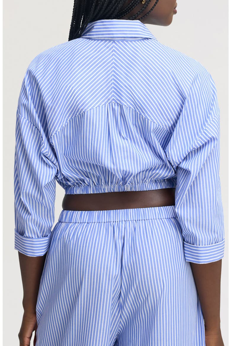 Stripe Cotton Button-Up Shirt, Alternate, color, PERIWINKLE SHIRTING
