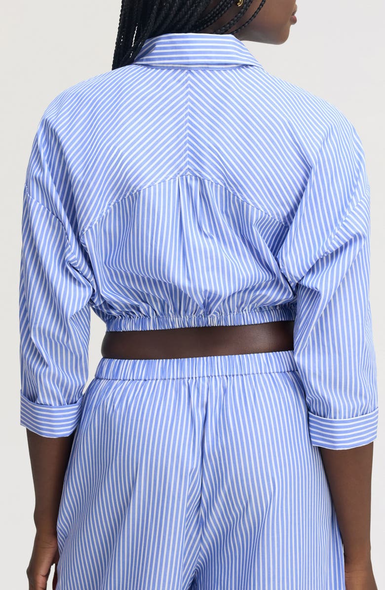 Sam Edelman Stripe Cotton Button-Up Shirt, Alternate, color, Periwinkle Shirting