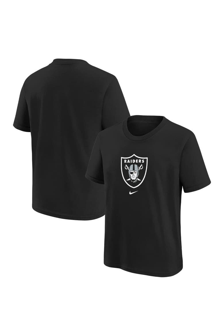Preschool Nike Black Las Vegas Raiders Team Wordmark T-Shirt, Alternate, color, Black