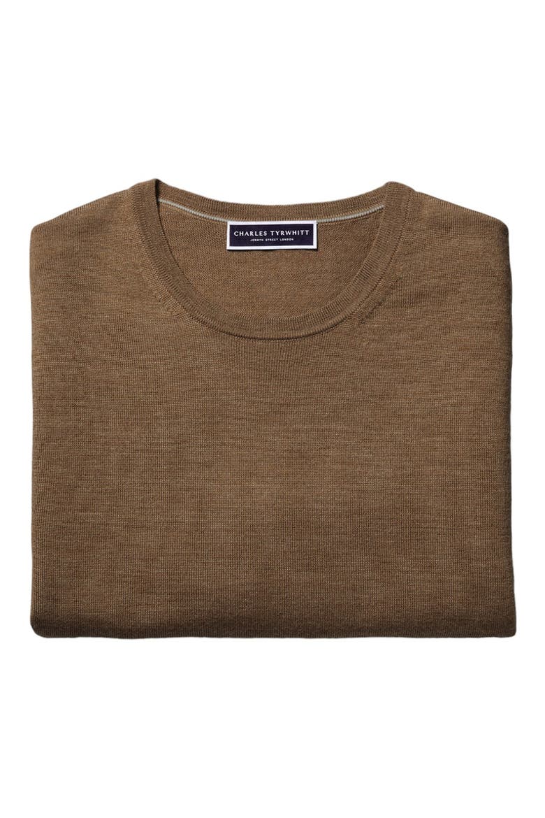 Pure Merino Crew Neck Sweater, Alternate, color, SAND