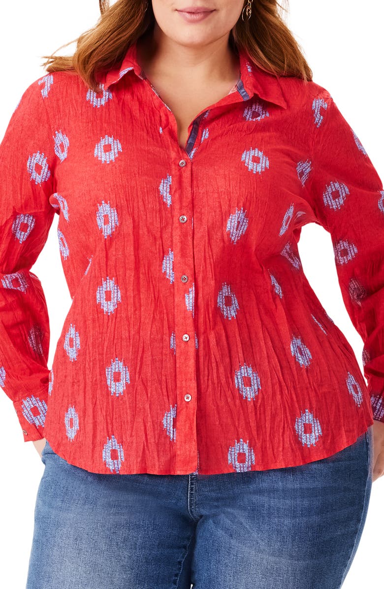 NIC+ZOE Medallion Crinkle Shirt, Main, color, 