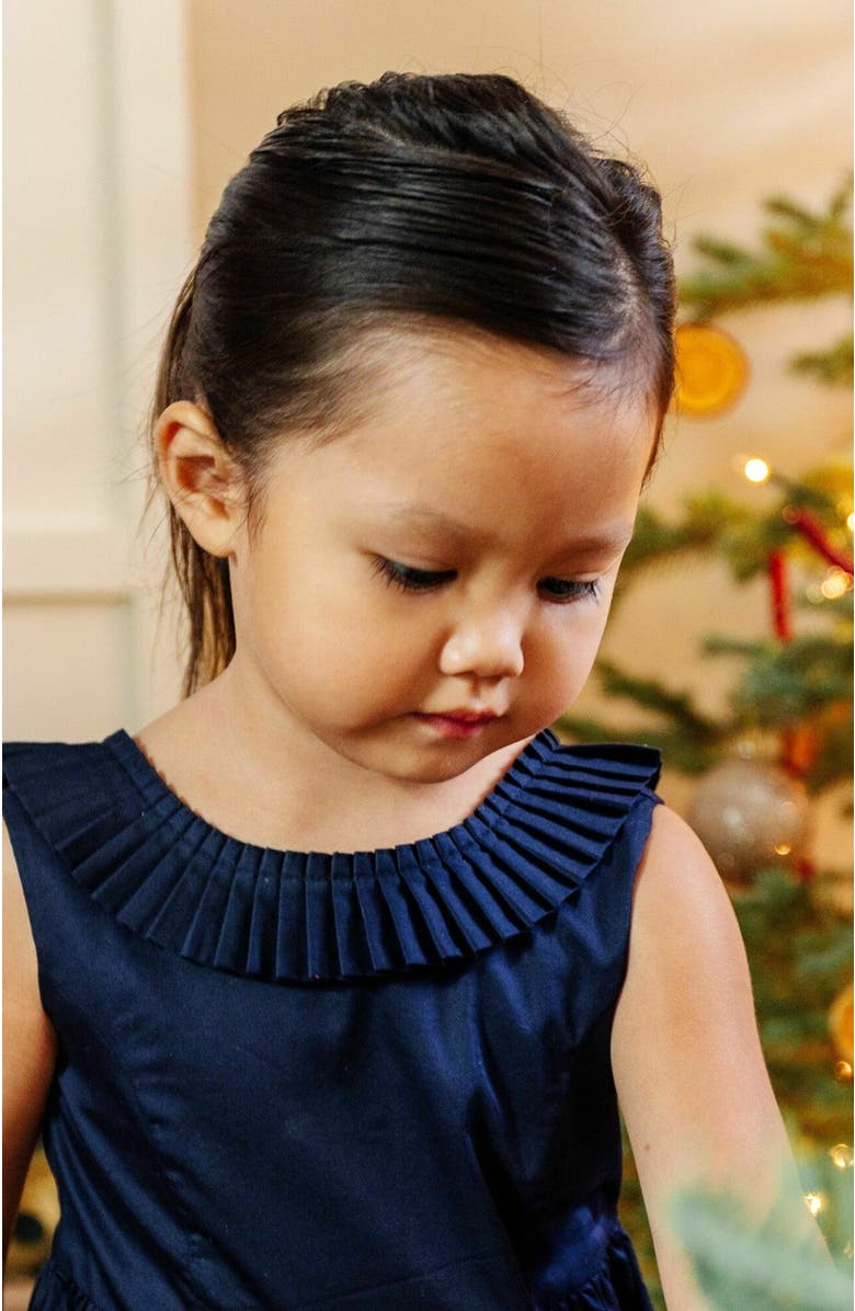 Hope & Henry Baby Girls' Pleated Collar Party Dress, Infant, Alternate, color, 