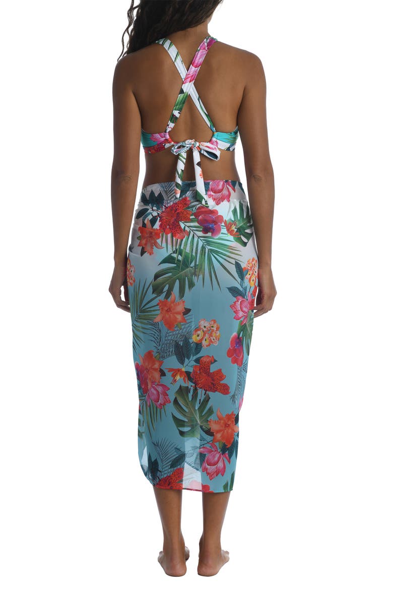 Tropicalia Cover-Up Pareo, Alternate, color, BRIGHT AQUA