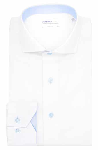 Lorenzo Uomo Trim Fit Herringbone Cotton Dress Shirt