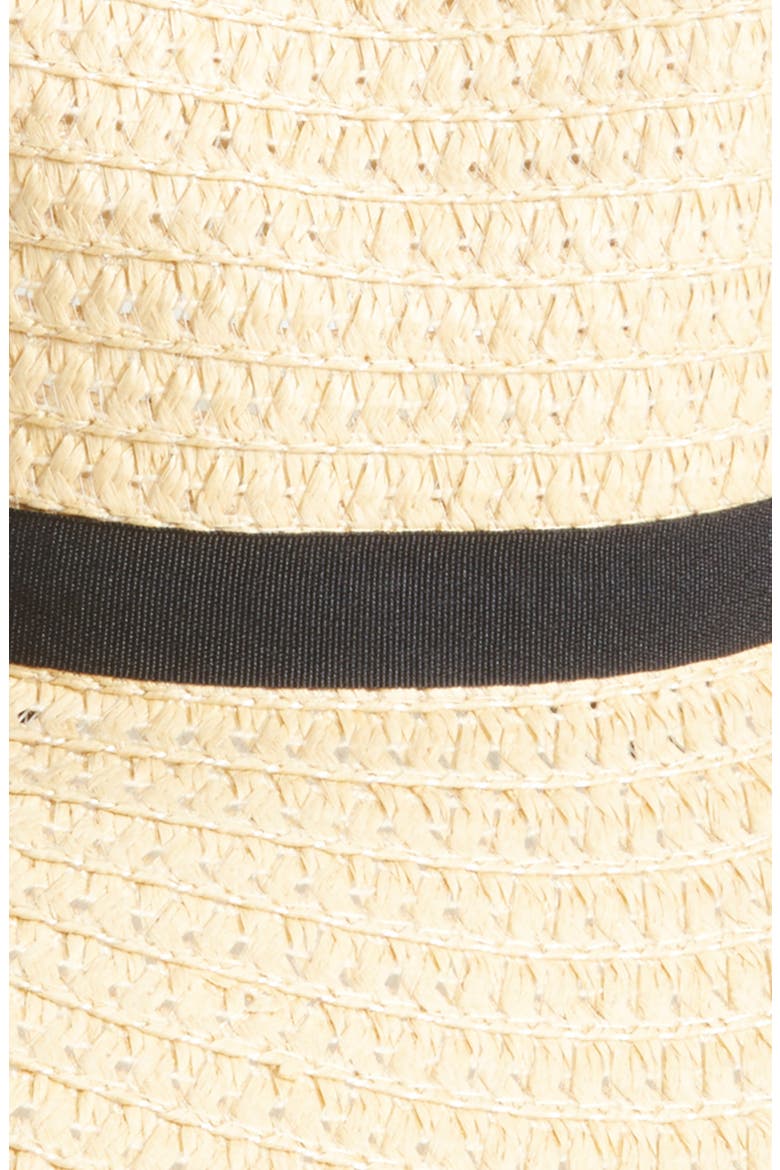 Wide Brim Staw Hat, Alternate, color, NATURAL/ BLACK