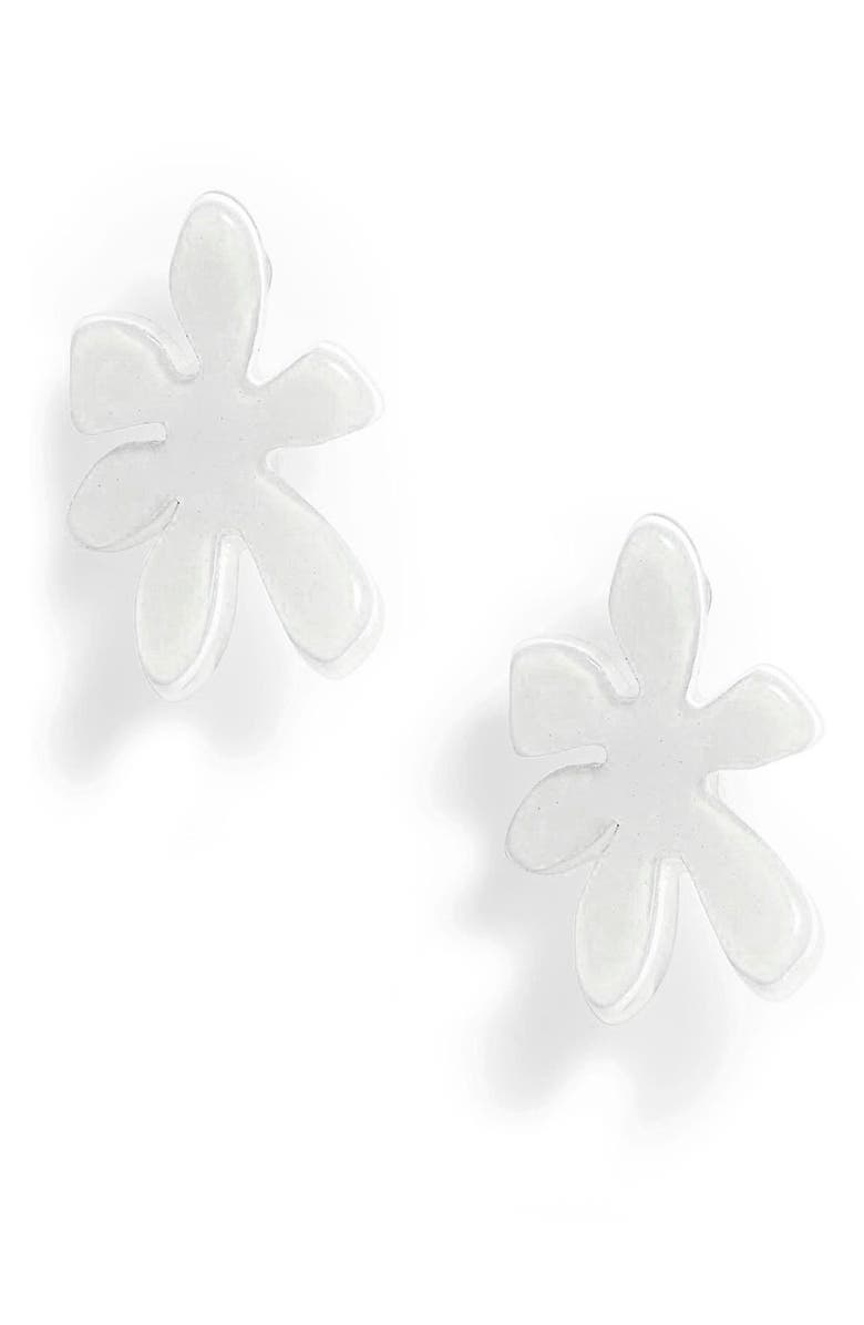 Lele Sadoughi Paper Lily Stud Earrings, Main, color, Mother Of Pearl