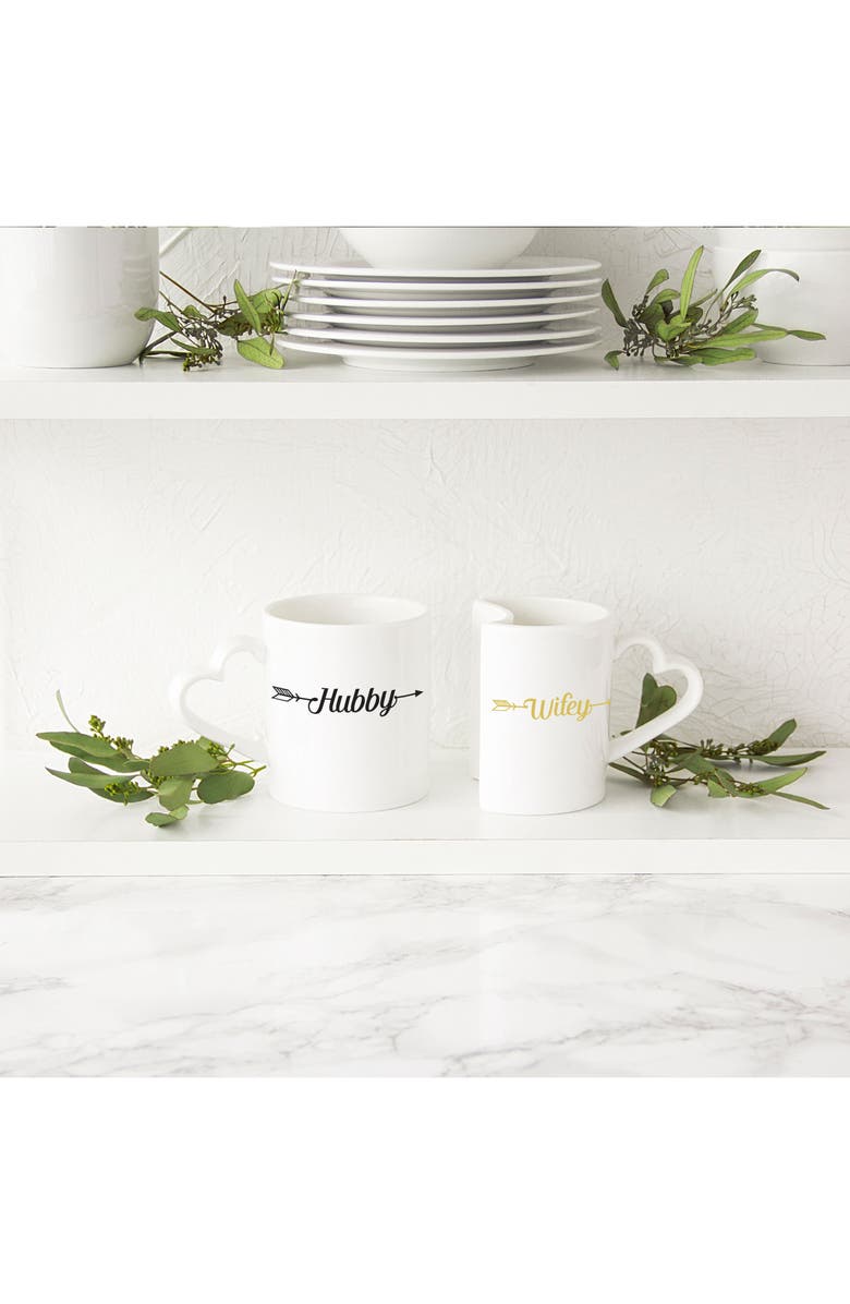 Cathy's Concepts Hubby/Wifey Set of 2 Coffee Mugs, Alternate, color, 