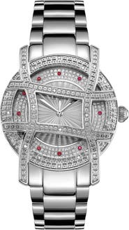 JBW Olympia 10 Year Anniversary Diamond Bracelet Watch, 38mm - 0.20 ctw