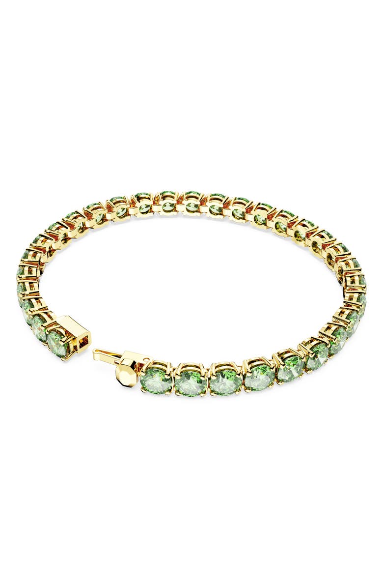 Swarovski Matrix Tennis Bracelet, Alternate, color, Green