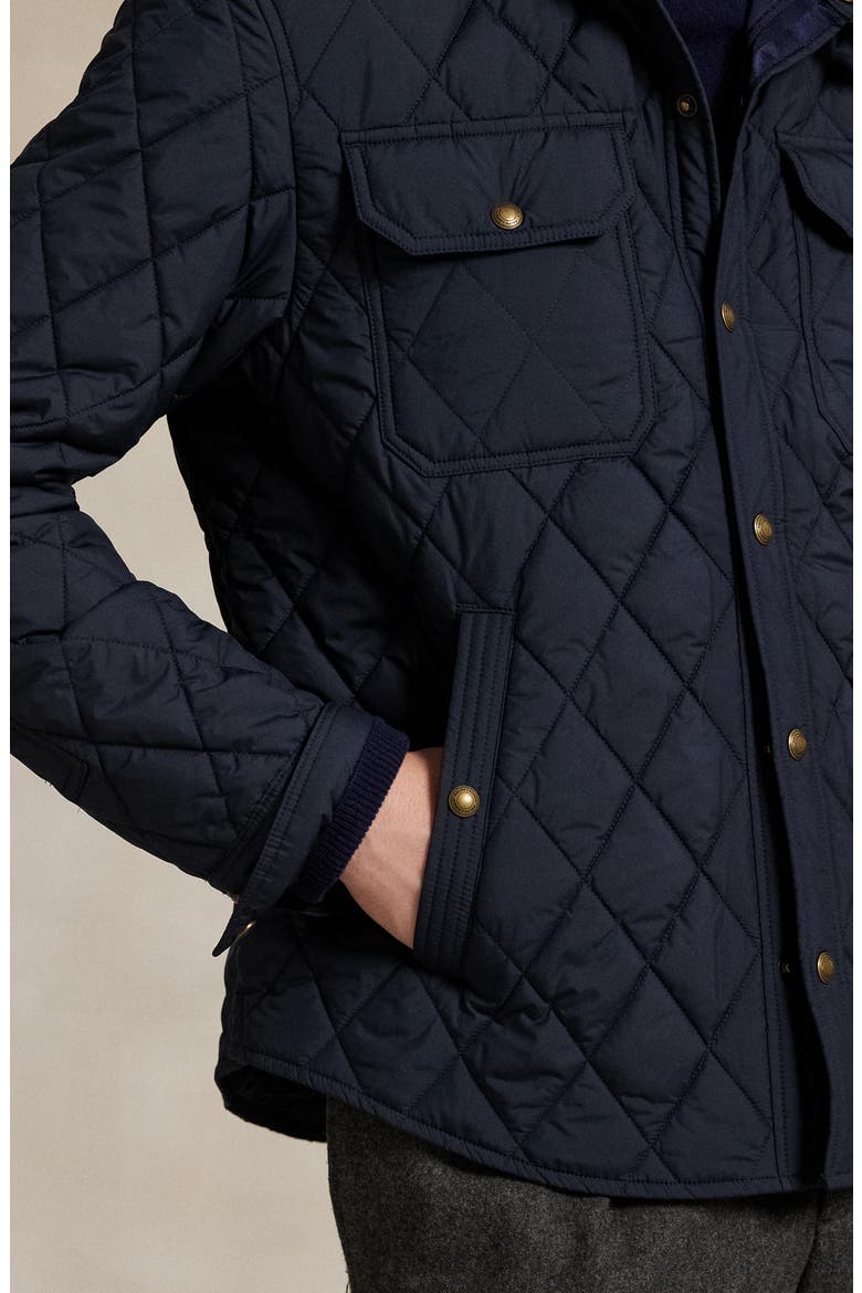 The Beaton Quilted Water-Repellent Shirt Jacket, Alternate, color, COLLEGE NAVY