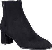 Santoni Women's suede mid-heel ankle boot