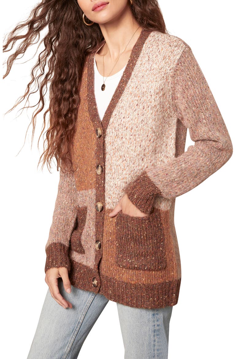 BB Dakota Back to Block Patchwork Cardigan, Alternate, color, MULTI