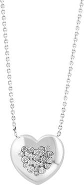 EFFY Sterling Silver Diamond Heart Pendant Necklace