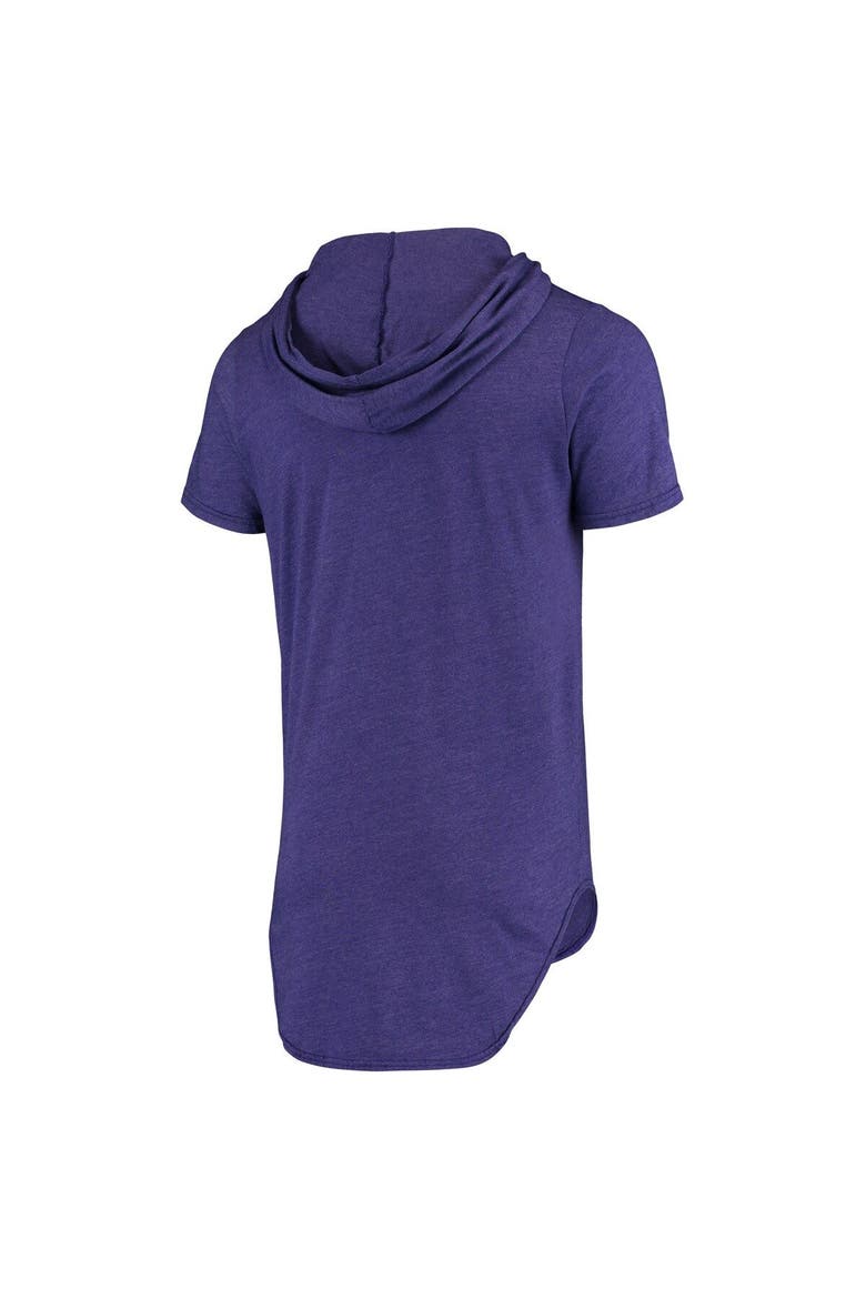Men's Majestic Threads Purple Minnesota Vikings Primary Logo Tri-Blend Hoodie T-Shirt, Alternate, color, Purple