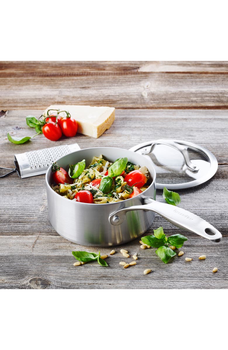 GreenPan Venice Pro 1.5-Quart Stainless Steel Ceramic Nonstick Saucepan with Lid, Alternate, color, 