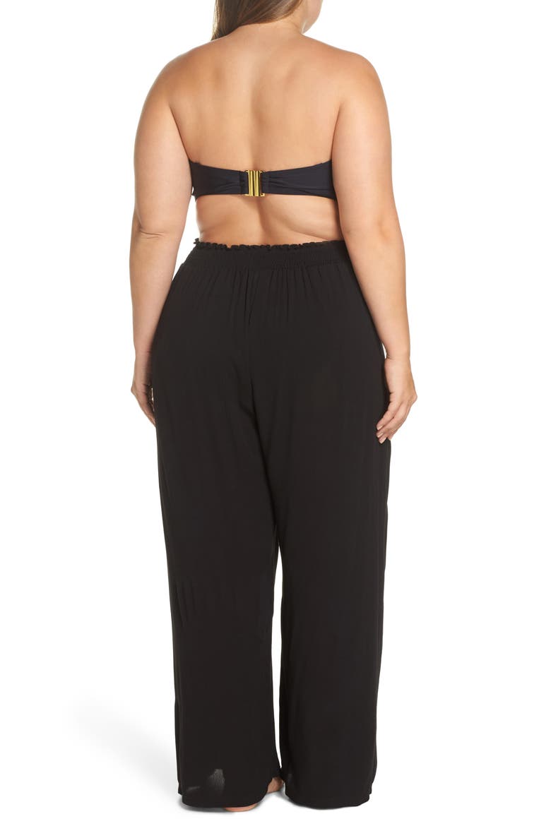 Modern Muse Cover-Up Flyaway Pants, Alternate, color, BLACK
